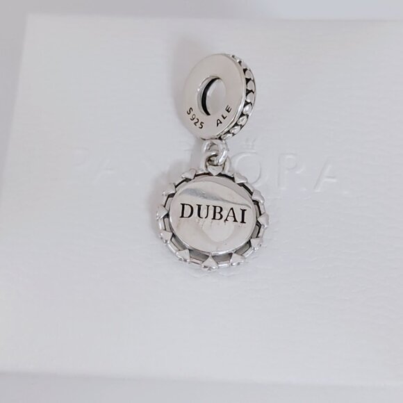 Pandora Burj Khalifa Dangle Charm DUBAI Exclusive Travel Pendant S925 Silver - Picture 7 of 7